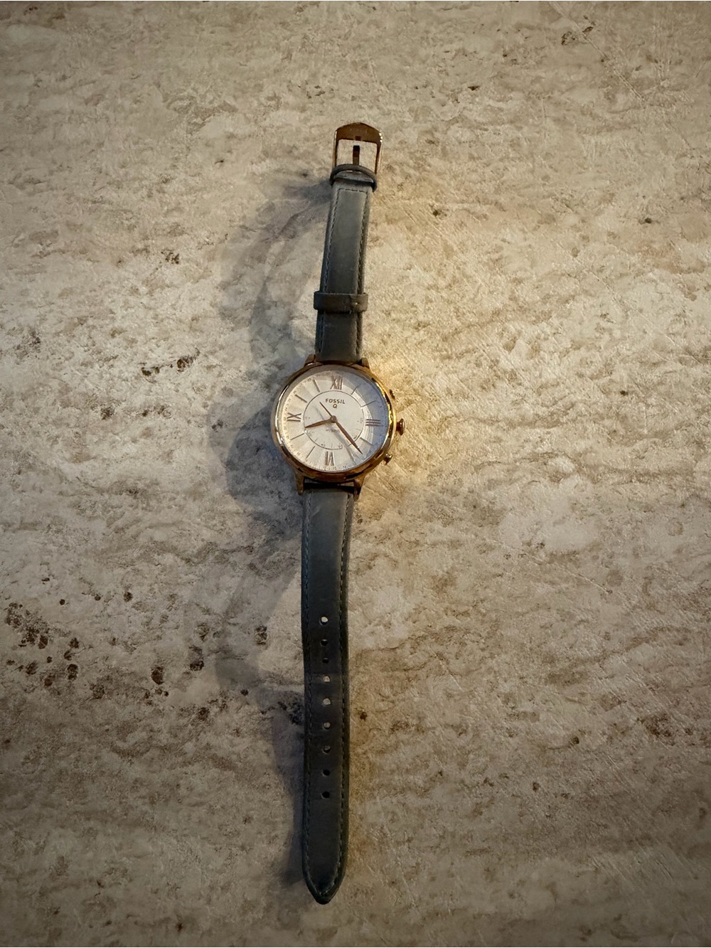 Fossil Smart Watch with Gray Leather Band
